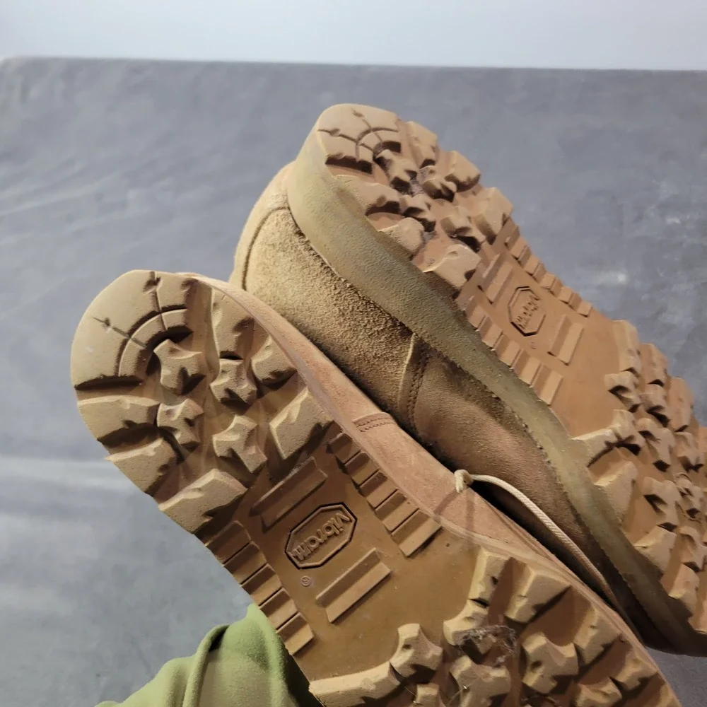 Belleville Mens‎ Tan Suede Canvas Combat Boots Vibram Sole Size 10R